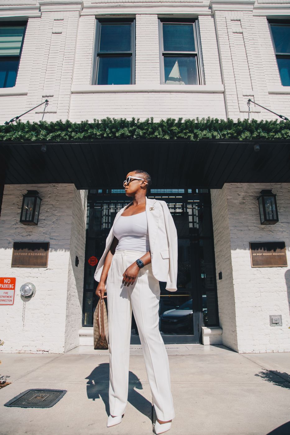 Full-length branding portrait outdoors