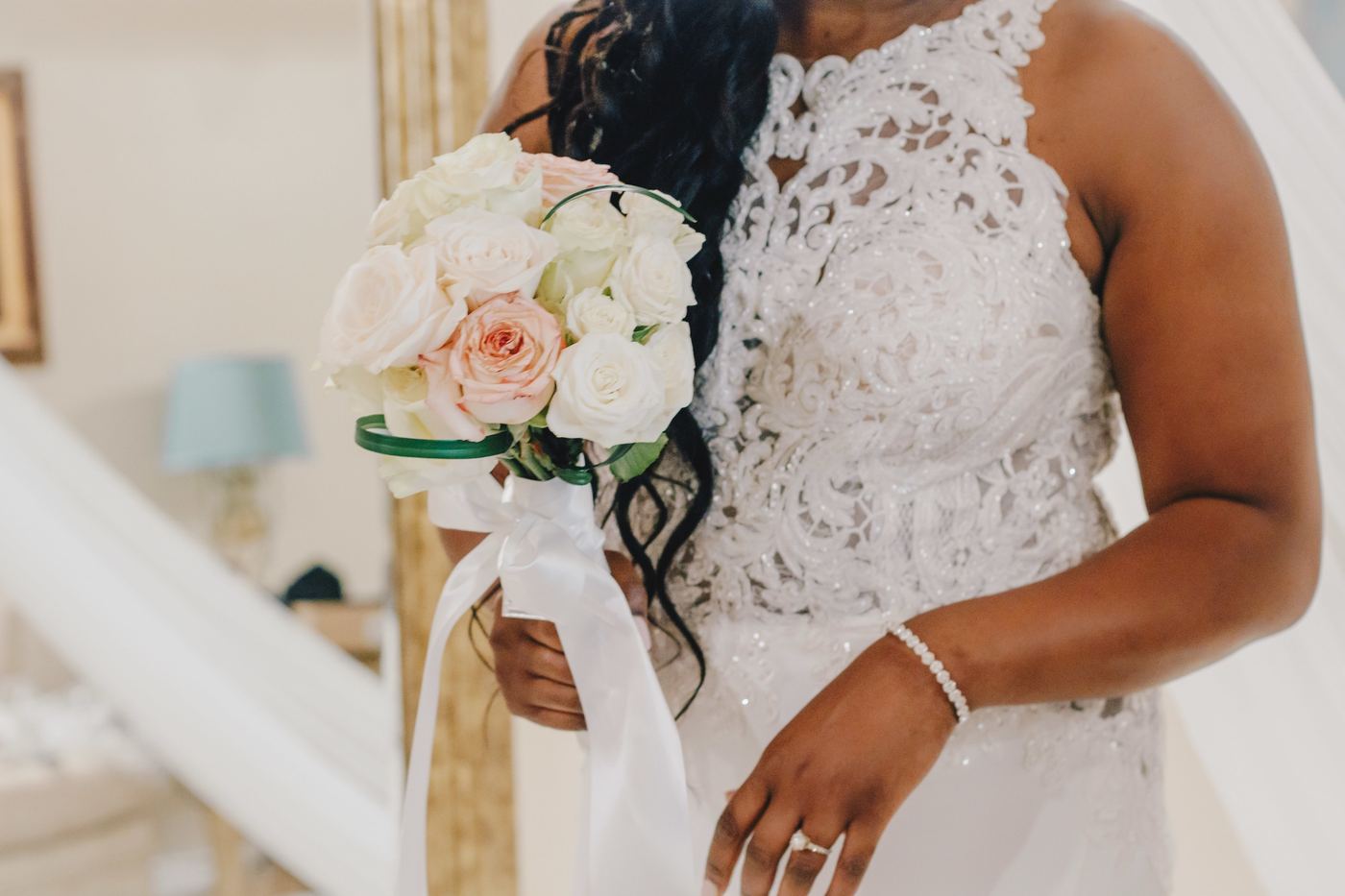 Bride holding her bouquet